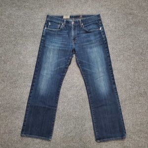 AG The Protege Straight Leg 34x32 (Meas 33x27.5 10" Rise) Dark Denim Jeans A8